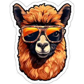 Alpaca Sticker Decal Vinyl Small Waterproof for Water Bottle, Mug, Passport, Scrapbook, Notebook, Laptop, Tumbler, Skateboard, Computer, Phone, Car, Funny Gift
