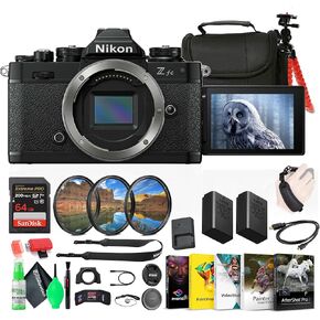 Nikon Z fc DX-Format Mirrorless Camera (1671B) + EN-EL25 Battery + 64GB Memory Card + Photography Software + Camera Bag + Flexible Tripod + Cleaning Kit + HDMI/Micro Cable + More