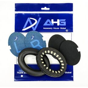 Premium Replacement QC15 Ear Pads / QC2 Ear Pads Cushions Compatible with Bose QuietComfort 15 (QC15) / Bose QuietComfort 2 (QC2) Headphones (Black). Great Cushion Comfort and Durability