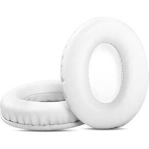 Replacement Earpad Cups Cushions Compatible with Zihnic Wireless Over-Ear Headset Ear Pad Covers Foam (White)