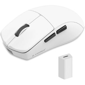 E-Yooso PRO 3-Mode Wireless Gaming Mouse, Hype-Speed 4K Polling Rate, 53Gram Ultra-Light 26K DPI Gamer Mouse with Ergonomic Natural Grip Build, Software Supported, Redefinable Macro Buttons