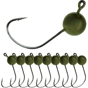 Reaction Tackle Wacky Jig Heads for Bass Fishing – Durable Jig Heads with Sharp Hooks, Ideal for Finesse and Wacky Rigging - 10-Pack