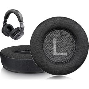 SOULWIT Replacement Ear Pads for Pioneer DJ HDJ-CUE1 Headphone, Earpads Cushions with High-Density Noise Isolation Foam - HDJ CUE1 MF Black
