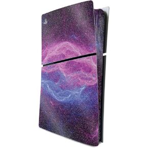 MightySkins Glossy Glitter Skin Compatible with Playstation 5 PS5 Slim Disk Edition Console Only - Raw Energy | Protective, Durable High-Gloss Glitter Finish | Easy to Apply | Made in The USA