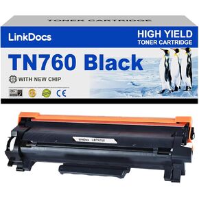 TN760 High Yield Toner Cartridge Replacement for Brother TN-760 TN730 to Use with HL-L2350DW HL-L2395DW HL-L2390DW HL-L2370DW MFC-L2750DW MFC-L2710DW DCP-L2550DW Printer