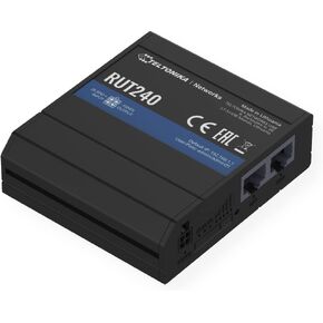 Teltonika RUT24006B000 Model RUT240 Industrial 3G/4G LTE Cellular Router; Compatible with Europe, The Middle East, Africa, Korea, Thailand, India, and Malaysia Operators Only