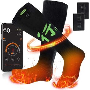 Heated Socks for Men Rechargeable Washable 2024 Upgraded APP Control Heated Socks Women Battery Electric Socks for Hunting Skiing Riding Camping Outdoor Winter Warm Socks with Remote