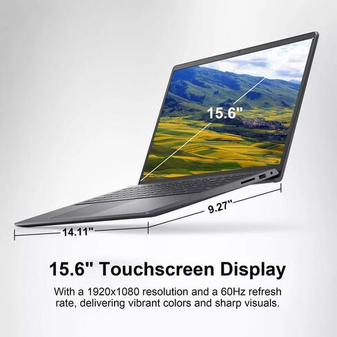 Dell Inspiron 15 3520 Business Labtop ، 15.6 "FHD ، Intel Core I7-1255U ، 64GB RAM ، 2TB SSD ، Numeric Keypad ، قارئ بطاقة SD ، كاميرا الويب ، Bluetooth ، Wi-Fi ، Windows 11 Pro ، Carbon Black in Saudi Arabia