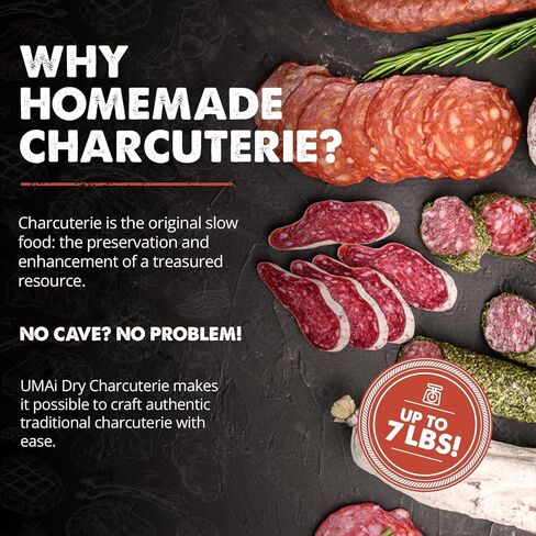 UMAi Dry Charcuterie Kit, Dry Curing Meat Kit Incl. 3 Large & 2 Small Dry Age Bags for Meat, Instacure #2 & Juniper Berries, Create Gourmet Charcuterie Boards in Your Refrigerator Over 1-6 Months in Saudi Arabia