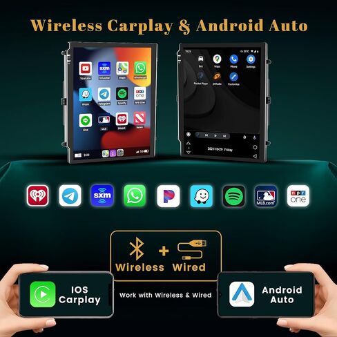 ل Dodge RAM 1500 2500 3500 2013 2014 2015 2015 2017 2018 (Auto A/C) Radio Dash Kit مع Carplay Android Auto 9.7 '' Screen Android for RAM 1500 2500 3500 مع 2+64GB in Kuwait