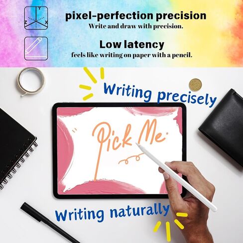 Stylus Pencil 6C for Apple iPad 2018-2024, Palm-Rejection, Tilt Sensitivity, Bluetooth Battery Display, Magnetically Charges, Stylus Pen for iPad, iPad Pro, iPad Air, iPad Mini in Saudi Arabia