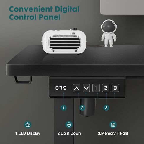 ارتفاع قابل للتعديل مكتب الوقوف ، مكتب دافع كهربائي ، 24 × 63 بوصات. in Kuwait
