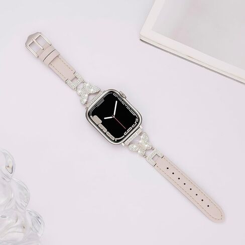 Leather Band Compatible with Apple Watch Women 38mm 40mm 41mm 42mm Series 10 9 8 SE 7 6 5 4 3 2 1 in Kuwait