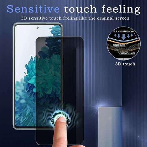 2 حزمة شاشة شاشة الخصوصية لـ Samsung Galaxy S20 Fe ، فيلم زجاجي مضاد للتجسس ، صلابة 9H ، حماية حافة الترقية ، التثبيت السهل ، خالية من الفقاعات ، ودية للحالة in Kuwait
