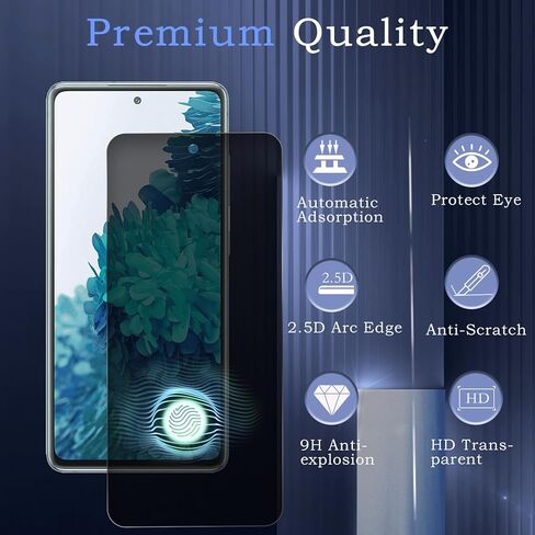 2 حزمة شاشة شاشة الخصوصية لـ Samsung Galaxy S20 Fe ، فيلم زجاجي مضاد للتجسس ، صلابة 9H ، حماية حافة الترقية ، التثبيت السهل ، خالية من الفقاعات ، ودية للحالة in Kuwait