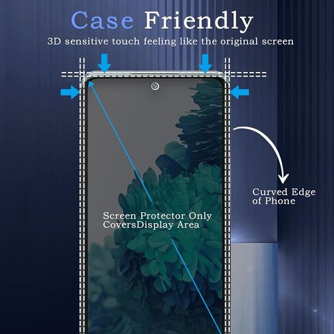 2 حزمة شاشة شاشة الخصوصية لـ Samsung Galaxy S20 Fe ، فيلم زجاجي مضاد للتجسس ، صلابة 9H ، حماية حافة الترقية ، التثبيت السهل ، خالية من الفقاعات ، ودية للحالة in Kuwait