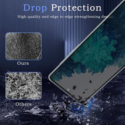 2 حزمة شاشة شاشة الخصوصية لـ Samsung Galaxy S20 Fe ، فيلم زجاجي مضاد للتجسس ، صلابة 9H ، حماية حافة الترقية ، التثبيت السهل ، خالية من الفقاعات ، ودية للحالة in Kuwait