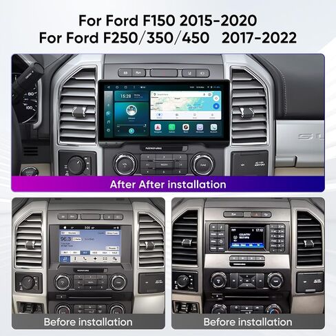 Car Radio for Ford F150 2015-2021,F250/F350/F450 Car Stereo Update,10.33" Touchscreen Qualcomm 8 Core with Wireless CarPlay Android Auto,Off-Road Gyroscope,DTS,DSP,4G LTE,5G WiFi SWC in Saudi Arabia