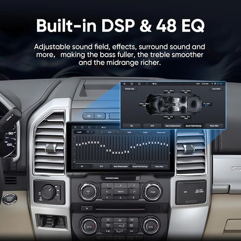 Car Radio for Ford F150 2015-2021,F250/F350/F450 Car Stereo Update,10.33" Touchscreen Qualcomm 8 Core with Wireless CarPlay Android Auto,Off-Road Gyroscope,DTS,DSP,4G LTE,5G WiFi SWC in Saudi Arabia