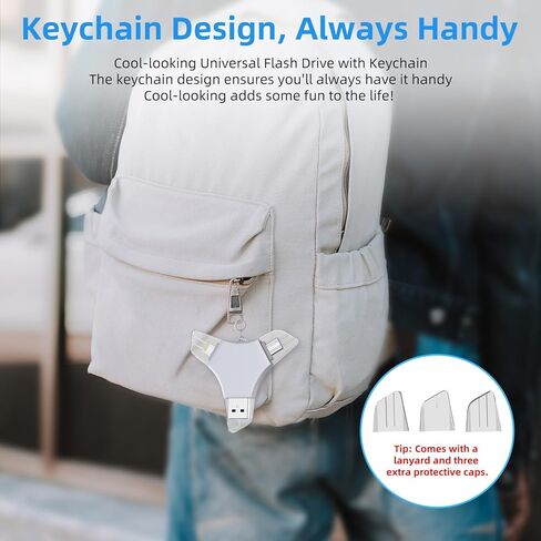 محرك أقراص USB 3.0 فلاش 64 جيجابايت لجهاز iPhone ، 3in1 عصا تخزين حارس مرمى الصور الخارجي لالتقاط الصور/الفيديو/البيانات الاحتياطية ، v4.01 محركات الإبهام عالية السرعة لأجهزة iPhone/iPad/Android/PC - الحجر الرملي in Kuwait