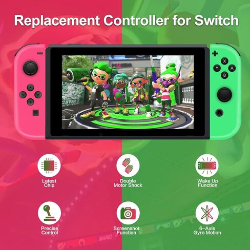 ADHJIE متوافق مع وحدة تحكم مفتاح Nintendo ، L/R التبديل اللاسلكي وحدة تحكم Joypad للتبديل/التبديل OLED ، الاهتزاز المزدوج in Kuwait
