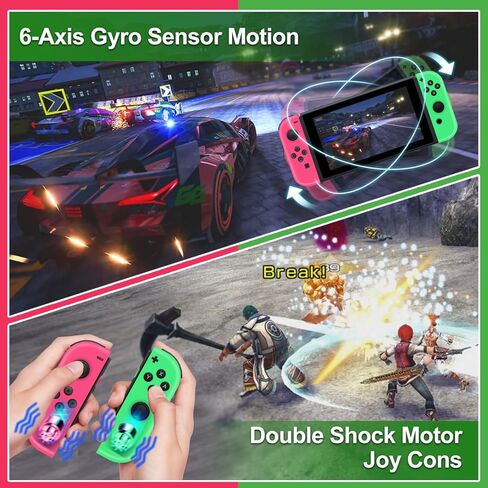 ADHJIE متوافق مع وحدة تحكم مفتاح Nintendo ، L/R التبديل اللاسلكي وحدة تحكم Joypad للتبديل/التبديل OLED ، الاهتزاز المزدوج in Kuwait