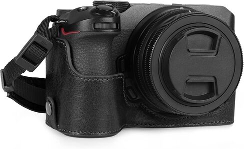 MegaGear Ever Ready Genuine Leather Half Camera Case Compatible with Nikon Z30 (Black) in Kuwait