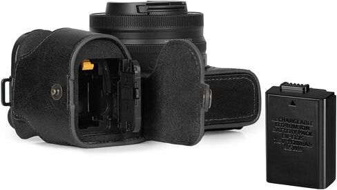 MegaGear Ever Ready Genuine Leather Half Camera Case Compatible with Nikon Z30 (Black) in Kuwait
