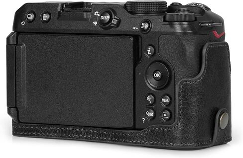 MegaGear Ever Ready Genuine Leather Half Camera Case Compatible with Nikon Z30 (Black) in Kuwait