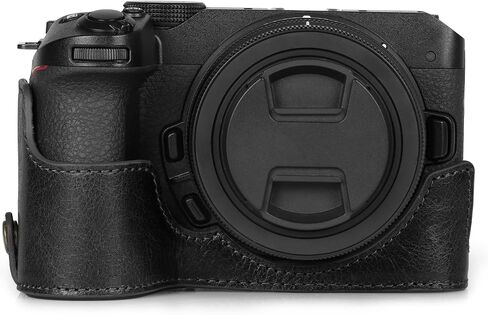 MegaGear Ever Ready Genuine Leather Half Camera Case Compatible with Nikon Z30 (Black) in Kuwait