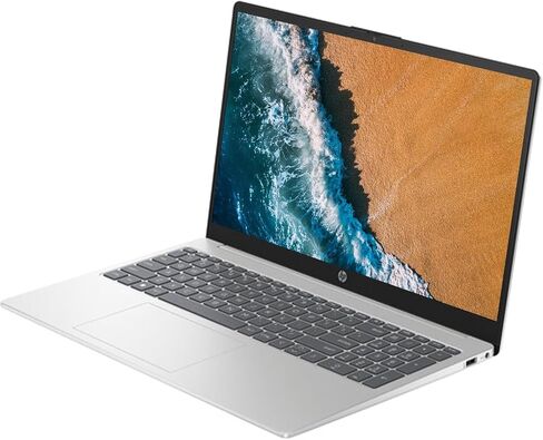HP 15.6 "كمبيوتر محمول محمول ، شاشة FHD ، معالج AMD Dua-Core ، ذاكرة الوصول العشوائي 16 جيجا بايت ، تخزين 128 جيجا بايت ، Wi-Fi 6 ، كاميرا الويب ، HDMI ، لوحة المفاتيح الرقمية ، Windows 11 Home ، Natural Silver in Kuwait