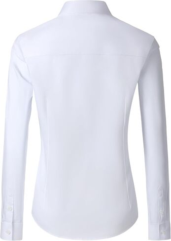 CUNLIN Womens Cotton Button Down Shirts for Women Fitted Long Sleeve Formal Dress Shirt Work Blouses Tops in Kuwait