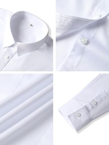 CUNLIN Womens Cotton Button Down Shirts for Women Fitted Long Sleeve Formal Dress Shirt Work Blouses Tops in Kuwait