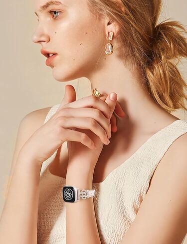 Wearlizer Slim Leather Band Compatible with Apple Watch Bands Women 41/40/38/42/44/45/46/49mm, Dressy Fancy Designer Celtic Knot Thin Leather Strap for iWatch Series 10 9 Ultra SE 8 7 6 5 4 3 2 1 in Kuwait