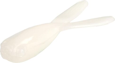 Strike King Mr. Crappie (Mrctztl-204) Teen-Zee Tails صيد الأسماك ، اليرقة البلاستيكية الناعمة المدمجة ، جسم مينو ، ذيول التلويح التوأم ، 1/4 بوصة ، 15 عبوة ، أبيض in Kuwait