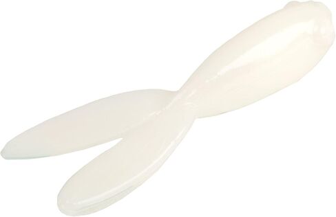 Strike King Mr. Crappie (Mrctztl-204) Teen-Zee Tails صيد الأسماك ، اليرقة البلاستيكية الناعمة المدمجة ، جسم مينو ، ذيول التلويح التوأم ، 1/4 بوصة ، 15 عبوة ، أبيض in Kuwait