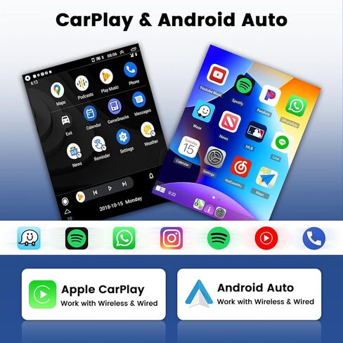 9.7 بوصة راديو سيارة لـ Honda Civic 2012 2013 2014 2015 ، Car Stereo Wireless Carplay Android Auto ، Android 13 System ، 2+64GB ، شاشة تعمل باللمس Radio Car Radio GPS WiFi SWC AHD Camera in Kuwait