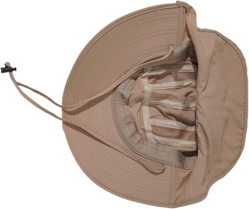 Outdoor Sun Hat with Neck Flap UPF 50+ Protection Hiking Fishing Hats for Men Women Wide Brim Fishing Sun Hat for Women Men in Saudi Arabia