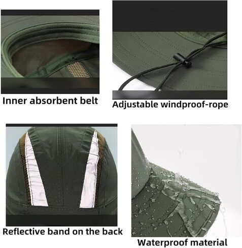 Outdoor Sun Hat with Neck Flap UPF 50+ Protection Hiking Fishing Hats for Men Women Wide Brim Fishing Sun Hat for Women Men in Saudi Arabia