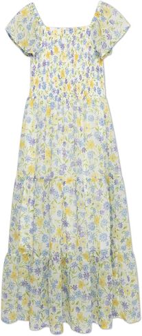 Speechless Girls' Flutter Sleeve Chiffon Maxi Tiered Dress in Saudi Arabia