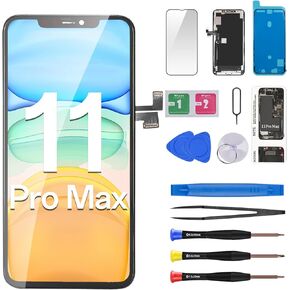 for iPhone 11 Pro Max Screen Replacement 3D Touch LCD Display Digitizer Full Assembly Repair 6.5" Front Glass Waterproof Adhesive Sticker Fix Tools Kit A2161 A2218 A2220