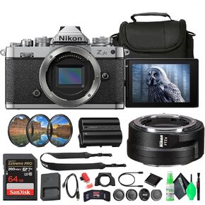 Nikon Z fc DX-Format Mirrorless Camera (1671) + Nikon FTZ II Adapter + 64GB Memory Card + Camera Bag + Cleaning Kit + HDMI/Micro Cable + Card Wallet + Card Reader