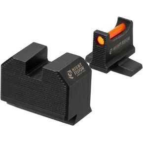 Night Fision Optic Height Fiber Optic .311-.402 Night Sight Set Designed for Smith & Wesson M&P 2.0 with RMR/507c/SRO, Swampfox Liberty/Justice, Orange Front