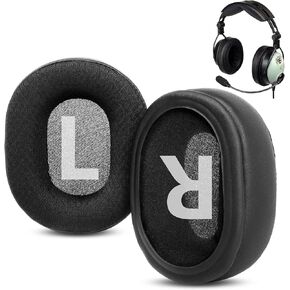Breathable&Durable Earpads Cushion Replacement Compatible with David Clark DC ONE-X Pilot Headset Ear Pads with Mesh Fabric and Memory Foam