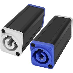 XMSJSIY Powercon to Powercon Connector 3 Pin 20A 250V Powercon Input to Output NAC3MPA-1 to NAC3MPB-1 Female to Female Adapter Plug AC Power for PowerCon Cable Extension -2 Pcs