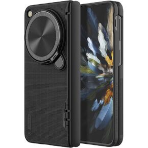 Nillkin for OnePlus Open Case with Metal Kickstand Camera Lens Protection Cover, Frosted Shield Prop Kickstand Case for Oppo Find N3 Fold (Black)