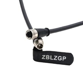 M12 X-Coded 8 Pin Male to Female (Black, 1M/3.28FT)