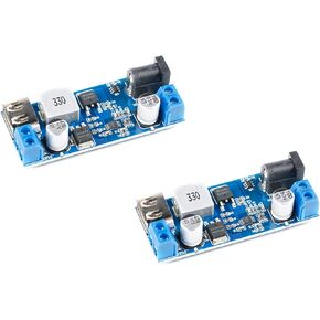 2Pcs XY-3606 DC-DC Buck Power Converter 9V-36V to 5V Buck Step Down Voltage Converter LM2596S USB Output DC Connector Input Power Supply Module Board for Charger Car