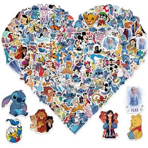 200pcs Kids Lilo & Stitch Stickers,Cartoon Stitch Princess Sticker for Teens Adults,Waterproof Vinyl Cartoon Stickers for Water Bottles Laptop Luggage