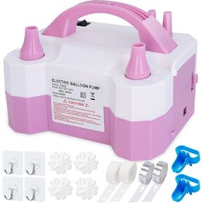 Electric Balloon Pump, Portable 2 Modes Balloon Blower Machine with 14 Balloon Arch Kits, Air Pump for Balloon, Balloon Inflator for Party Decoration
